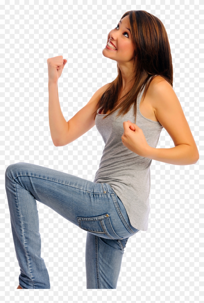 Ppl Anat Happy Dancing Jeans Woman Onwhite 66626764 - Girl Clipart #147833