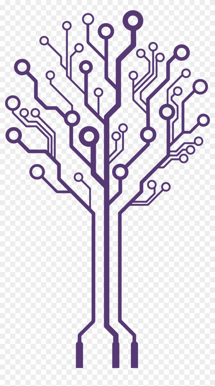 Circuit Tree Png - Circuit Board Pattern Tree Clipart #147883