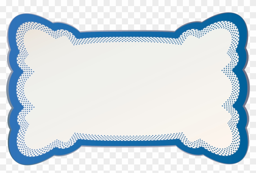 Blue Outline Tray Badge Blue Dot Border With White Clipart #148062
