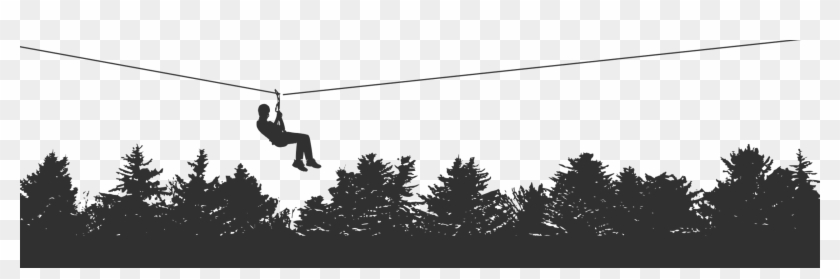 Zip Line Silhouette Clipart