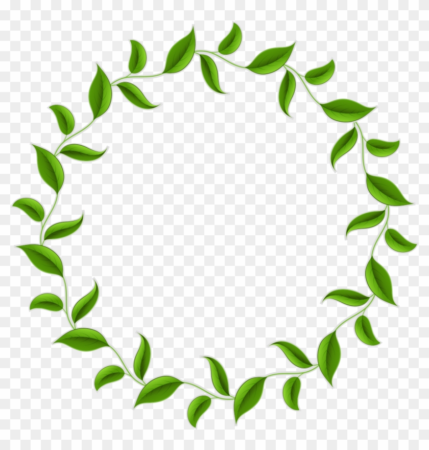 1490 X 1416 20 - Leaves Circle Border Png Clipart #148531