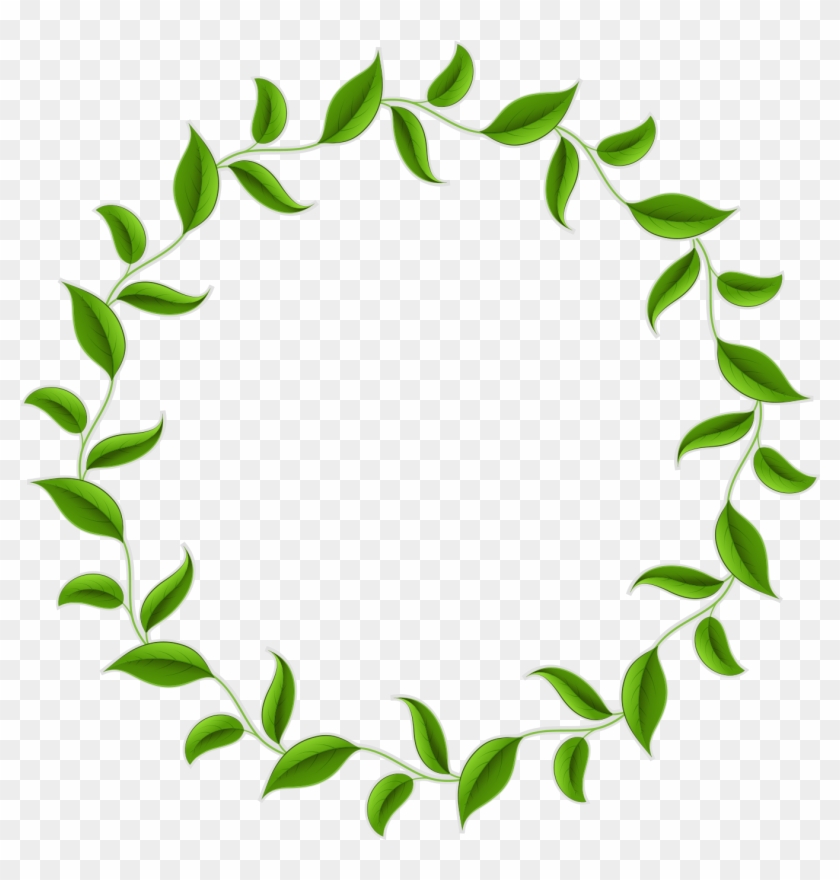 1490 X 1416 20 - Leaves Circle Border Png Clipart