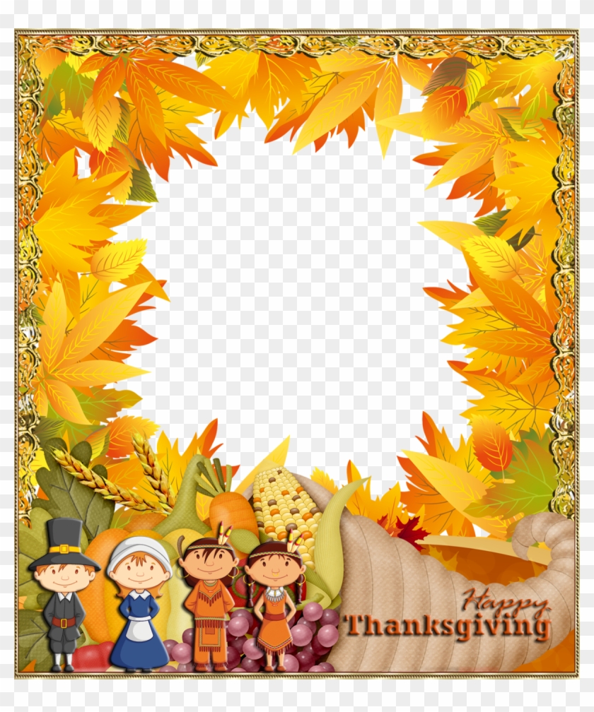 Happy Thanksgiving Png Photo Frame - Happy Thanksgiving Frame Clipart Transparent Png #148605