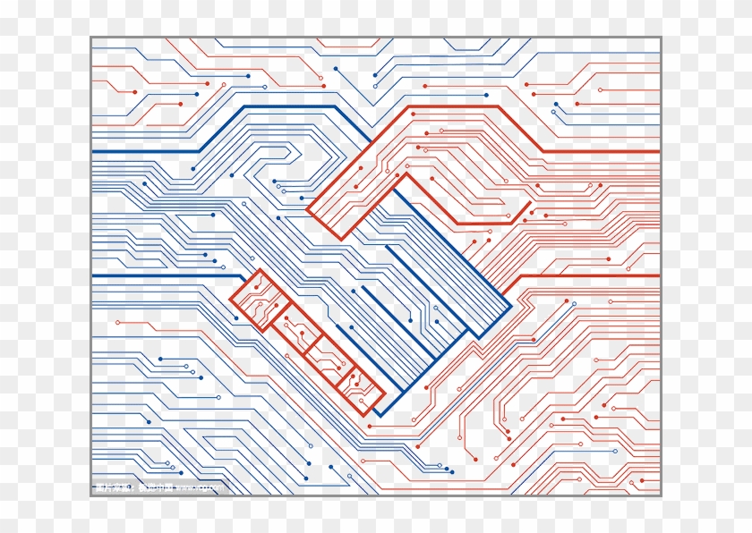 Circuit Board Pattern - Electrical Network Clipart