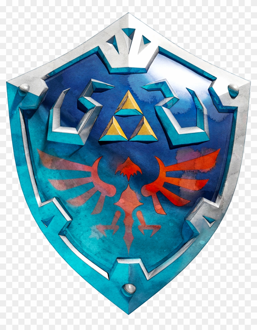 How A Cosplay N00b Made A Hylian Shield - Botw Master Sword And Hylian Shield Clipart #148787