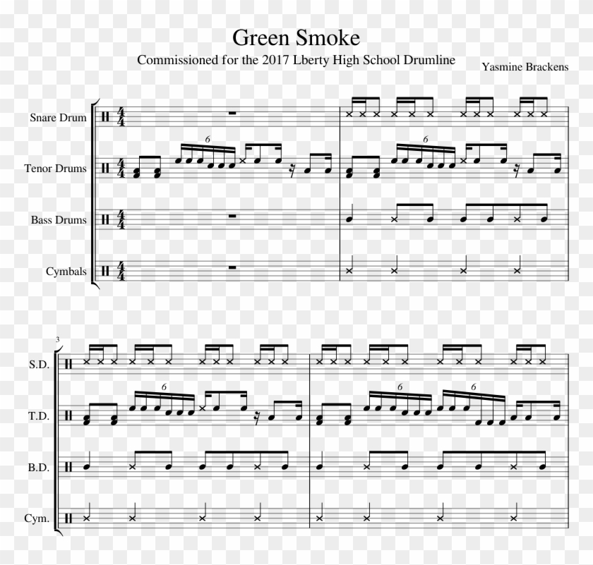 Green Smoke - Hell March Sheet Music Clipart