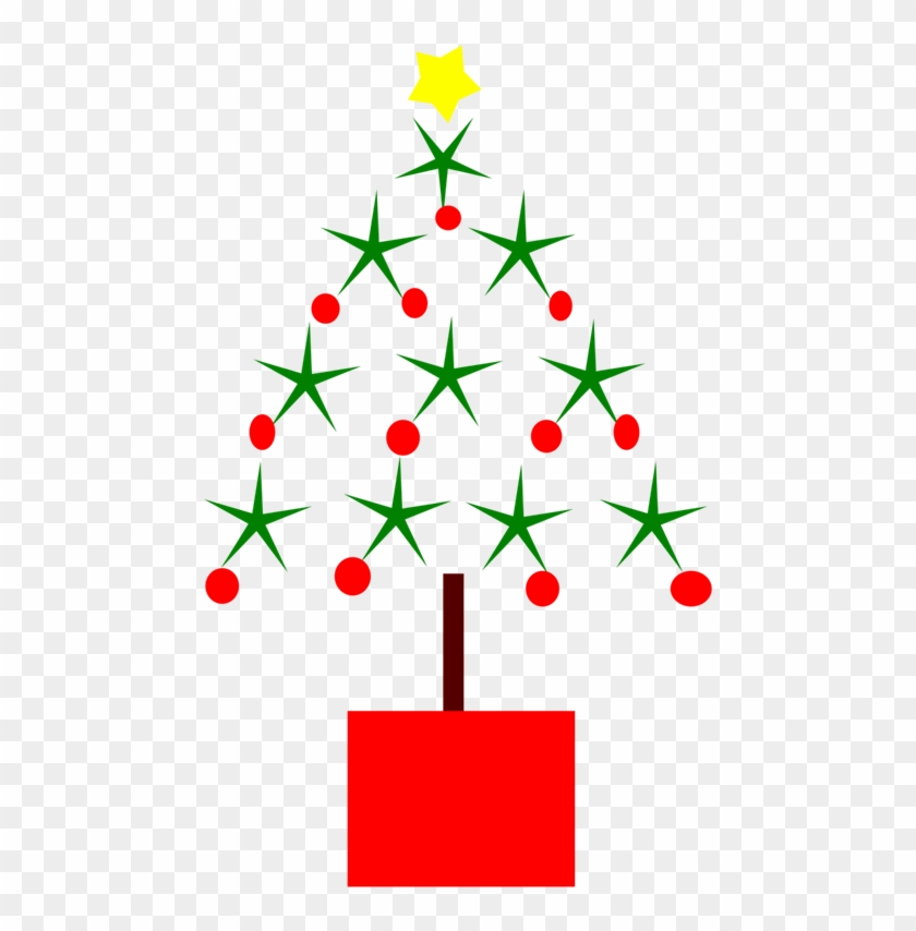 Christmas Tree 2 Xmas Peace Symbol Sign 555px - Modern Clipart Christmas Tree - Png Download #148846