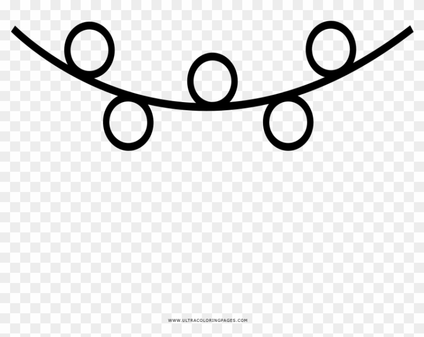 String Lights Coloring Page - Circle Clipart