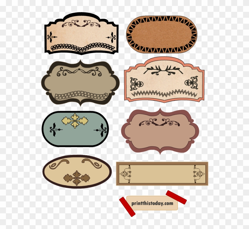 Labels Png - Vintage Jar Labels Template Clipart