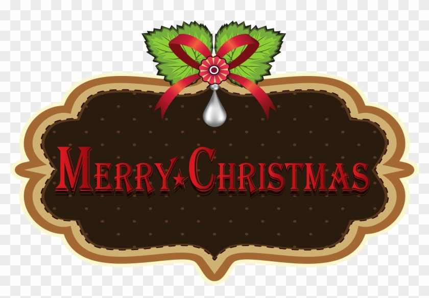 Merry Christmas Label Png Clipart - Christmas Day Transparent Png #149303