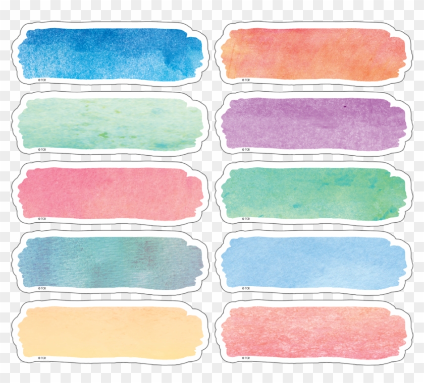 Tcr77362 Watercolor Labels Magnetic Accents Image - Watercolor Labels Png Clipart