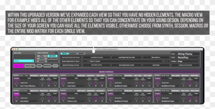 Novation Circuit Editor Pro Macros Infographic - Multimedia Software Clipart