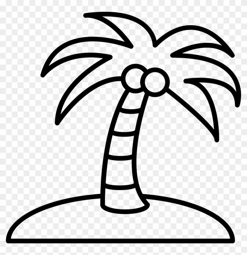 Palm Tree Drawing Png At Getdrawings - Coconut Tree Outline Drawing Clipart #149384
