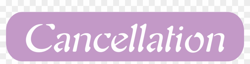 Cancellation In Purple Rounded Rectangle - Calligraphy Clipart #149837
