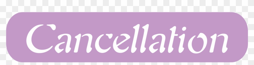 Cancellation In Purple Rounded Rectangle - Calligraphy Clipart