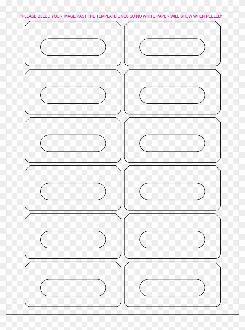 Cassette Paper Label Template - Pattern Clipart