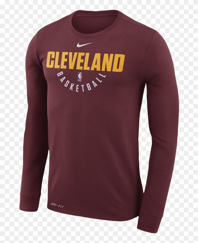Cleveland Cavaliers Nike Dry Men's Long Sleeve Nba - Long-sleeved T-shirt Clipart