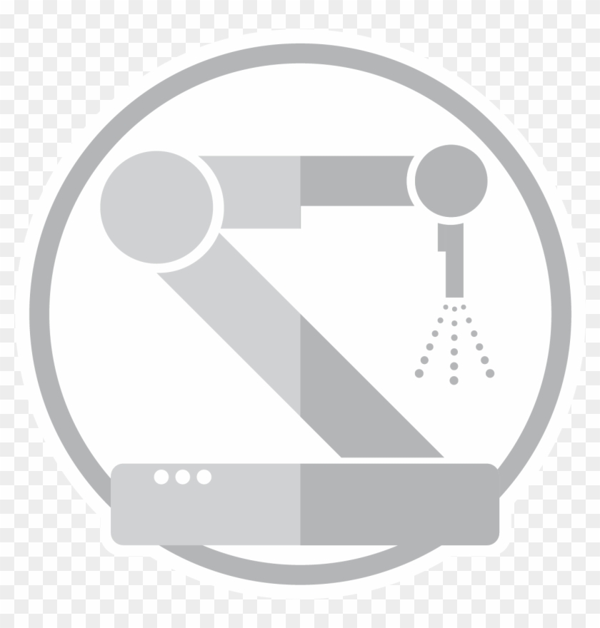 Industrial Robot Arm Icon - Circle Clipart