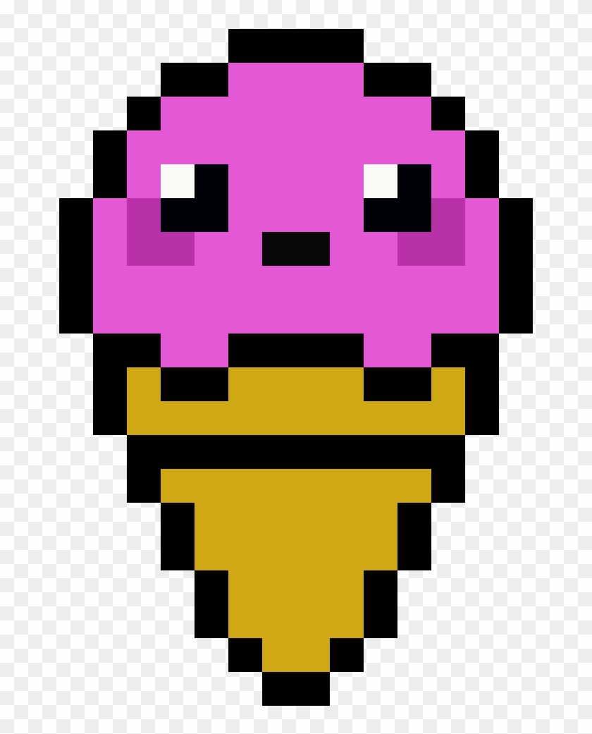 Pixel Art A Imprimer , Png Download - Pixel Art Ice Cream Cone Clipart