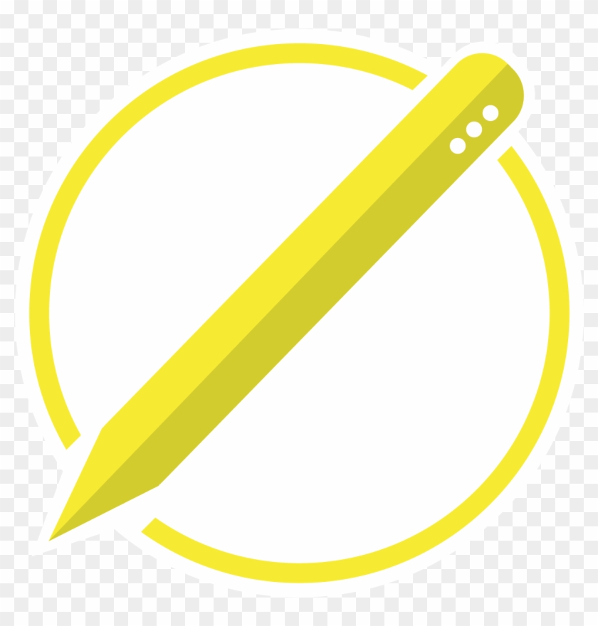 Educational Robot Pencil Icon - Circle Clipart