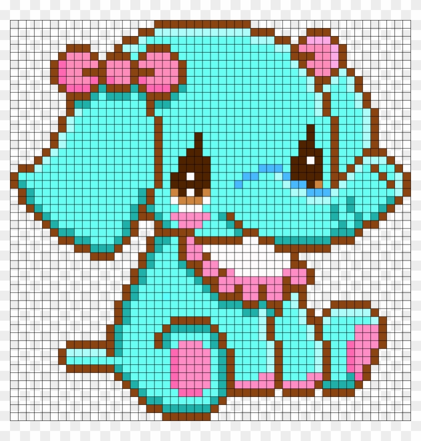 Sitting Elephant Perler Bead Pattern - Cute Elephant Perler Bead Pattern Clipart #1401225