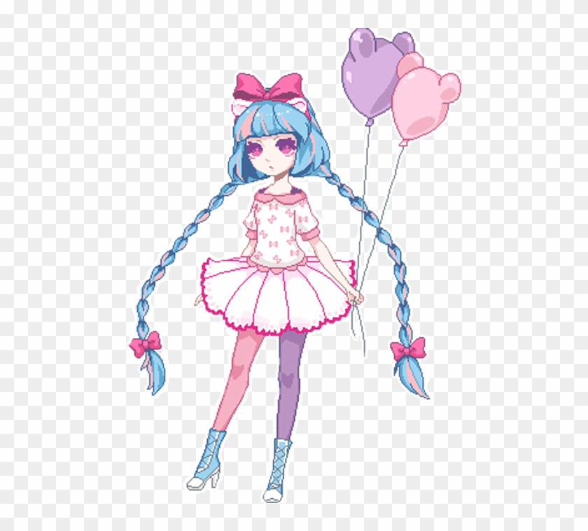 Pixel Cute Anime Girl Clipart