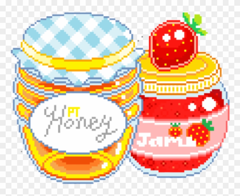 Cute Pixel Pastel Sticker By Yuozukie Ⓒ - Kawaii Pixel Stickers Food Clipart #1401285