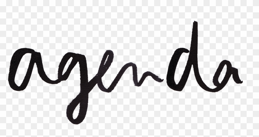 Agenda For Meeting February 19, - Calligraphy Clipart