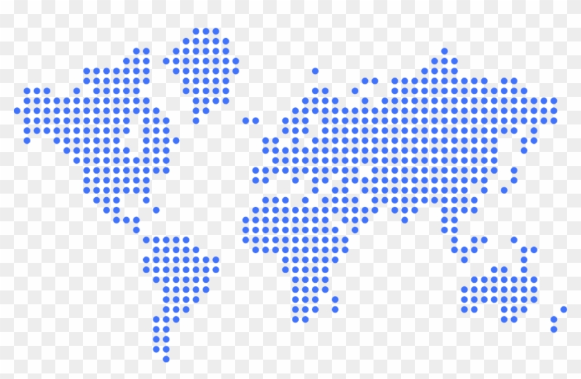 Mapamundo - World Map Dotted Png Clipart #1401869