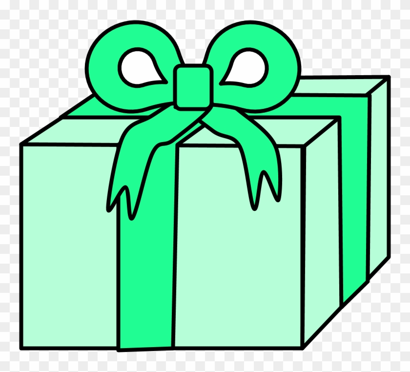 Gift, Light Green Wrapping Paper, Green Ribbon, Png - 3d Shape Cube Clipart