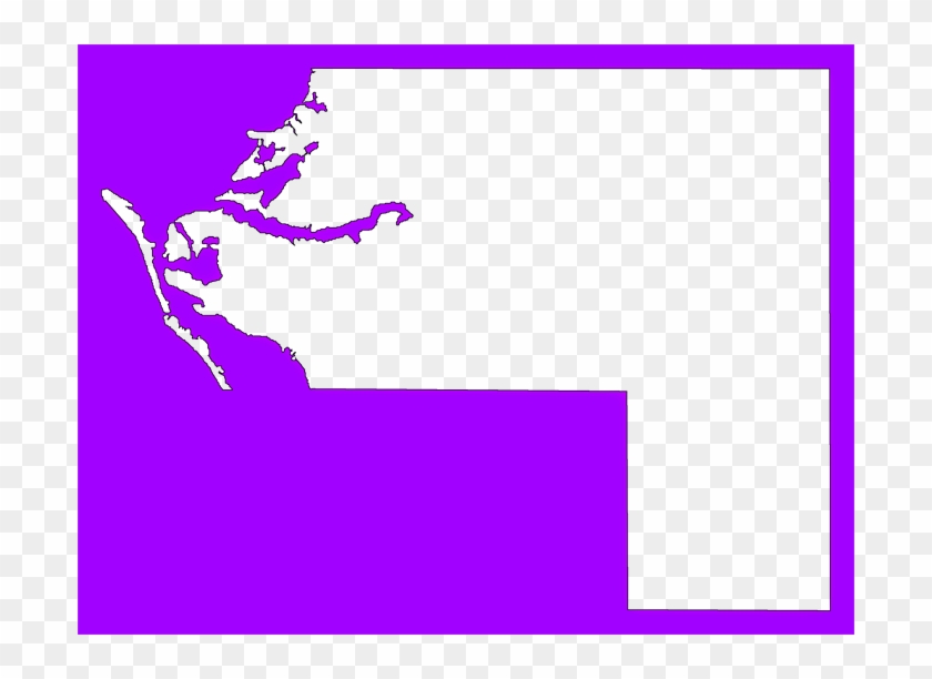 A Plain Frame Map Of Manatee - Graphic Design Clipart