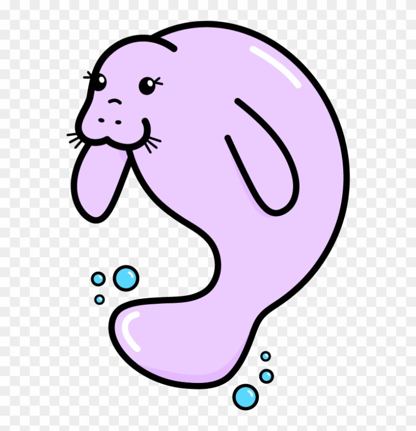 Manatee Clipart Purple - Png Download