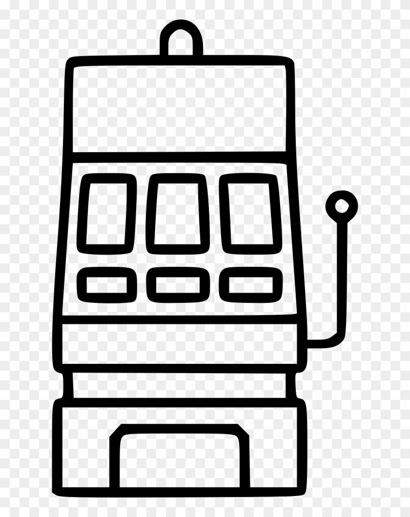 Slot Machine Bingo Random Luck Risk Spin Bet Comments - Coloring Page Hospital Building Clipart