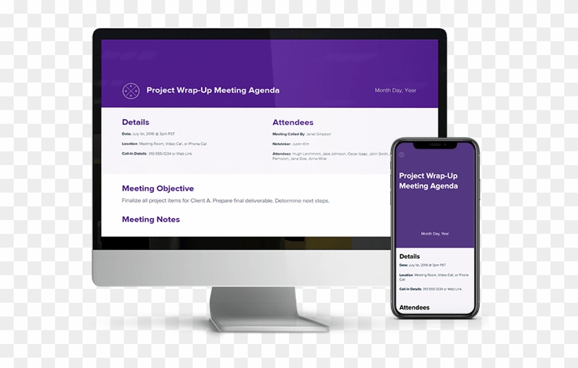 Project Meeting Agenda - Website Invoice Template Clipart