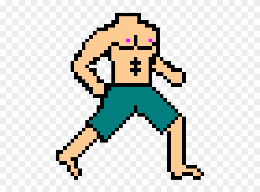 Muscle Man Running Clipart