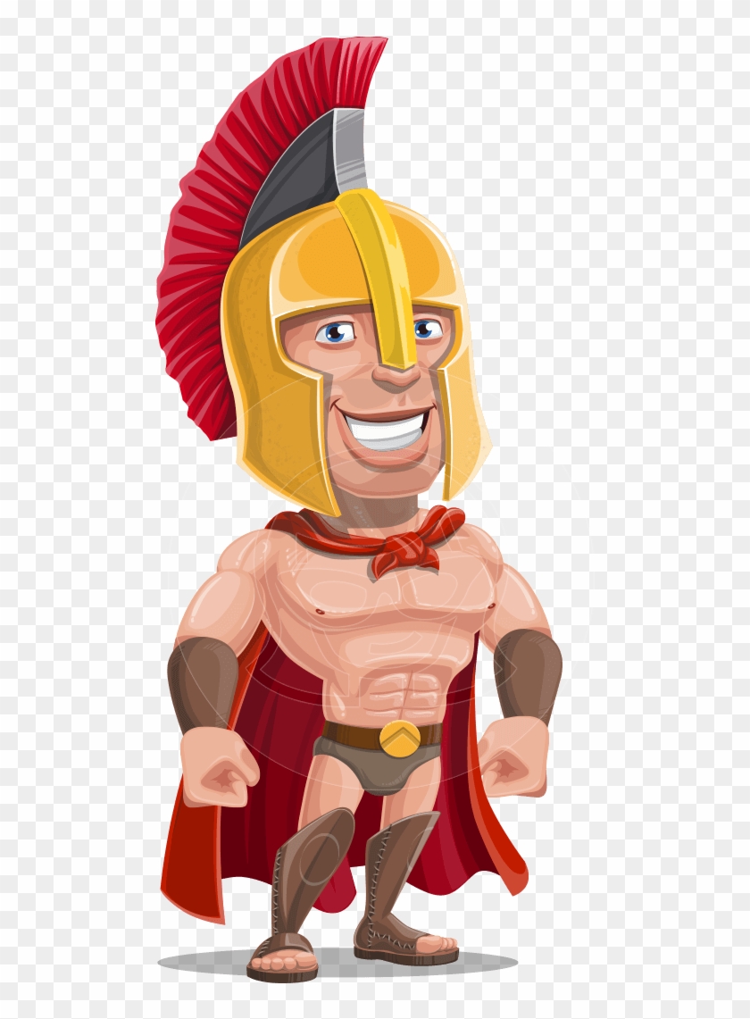 Nikos The Handsome Spartan - Spartan Cartoon Png Clipart