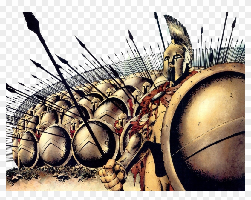 Spartan King Spears - Los Persas Tragedia Griega Clipart #1404197