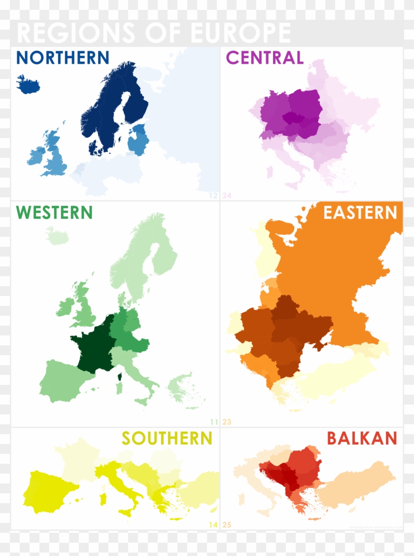 Identifying Regions Of Europe Using Multiple Maps Through - Different Map Of Europe Clipart