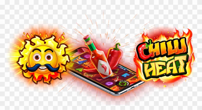 Chilli Heat Slots Game Logo - Cartoon Clipart