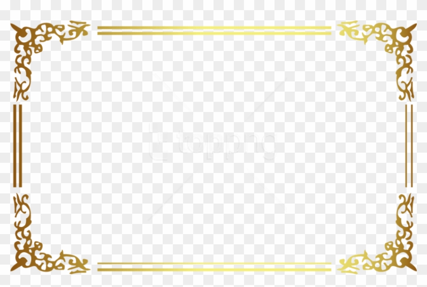 Free Png Moldura Png - Gold Frame Border Png Clipart