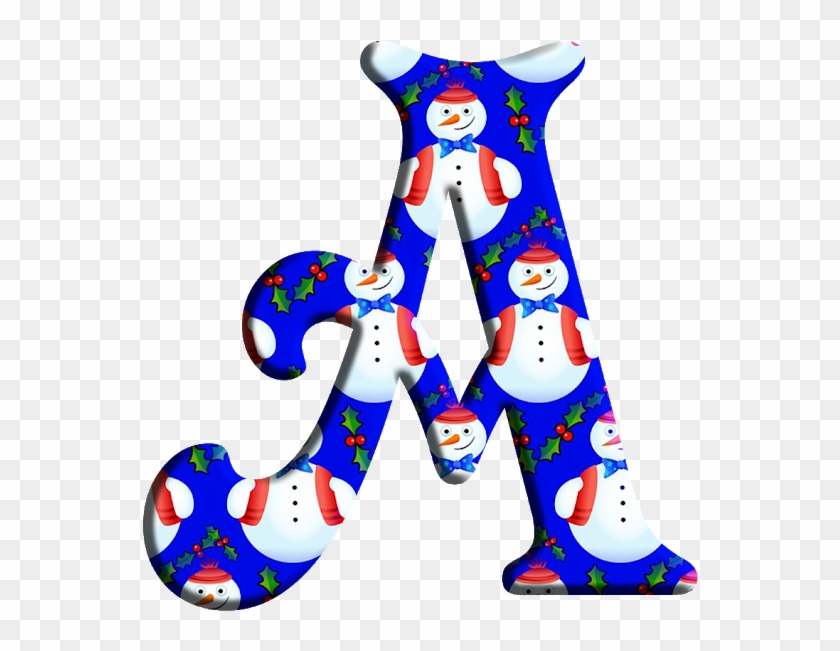 Alfabeto Decorativo Natal Png - Cartoon Clipart