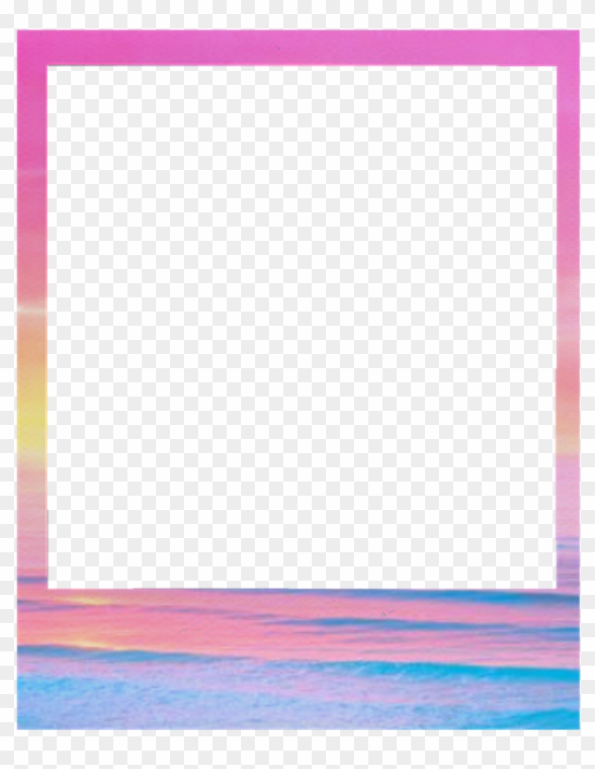 Borde Tumblr Marco Colours Polaroid Beach Playa Palommz - Lilac Clipart