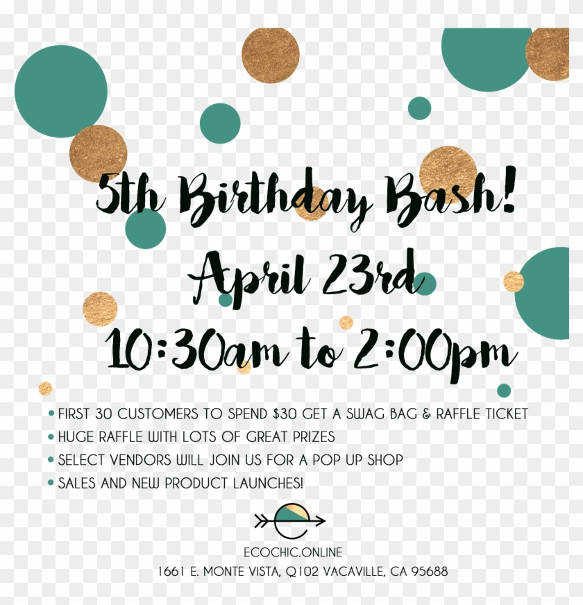 5th Birthday Bash - Graphic Design Clipart