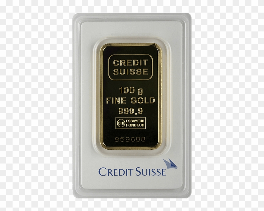 Picture Of 100 Gram Credit Suisse Gold Bar - Credit Suisse Gold Bar Fortuna Clipart