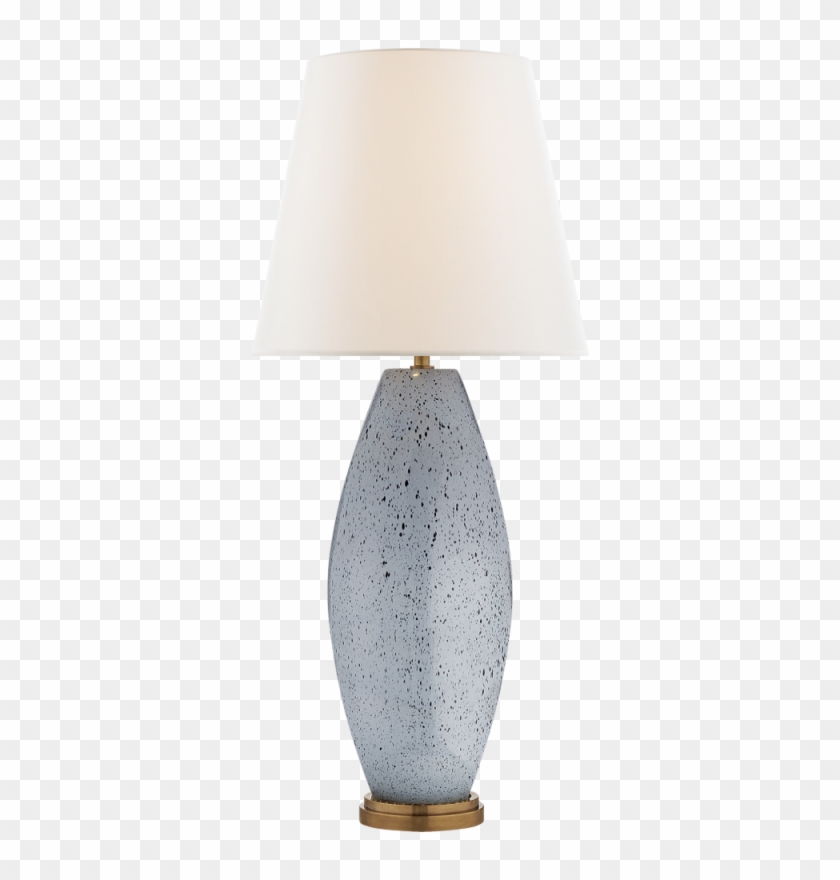 Revello Table Lamp In Mottled Light Grey With Li - Lampshade Clipart