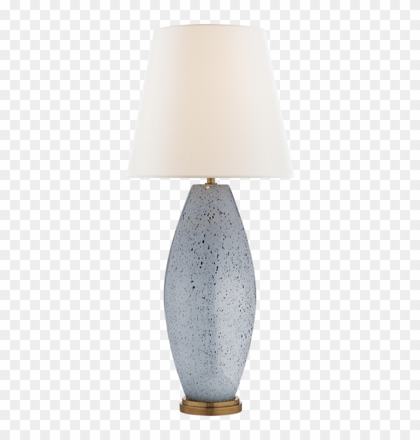 Revello Table Lamp In Mottled Light Grey With Li - Lampshade Clipart #1407680