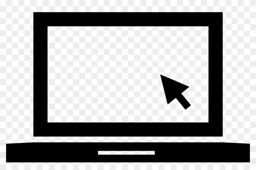 Laptop With Cursor Arrow On Blank Monitor Screen Comments - Laptop With Cursor Icon Clipart #1407786