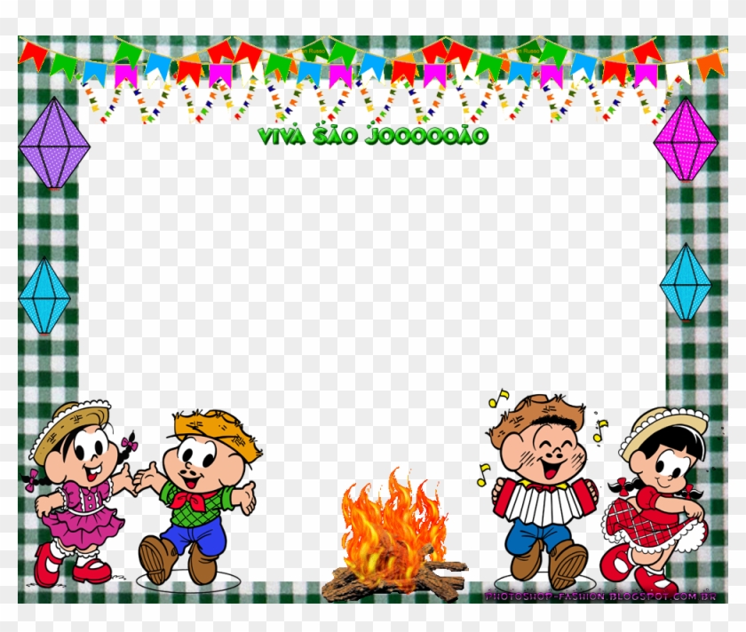 O Olhar Em Foccco - Moldura Festa Junina Turma Da Monica Clipart