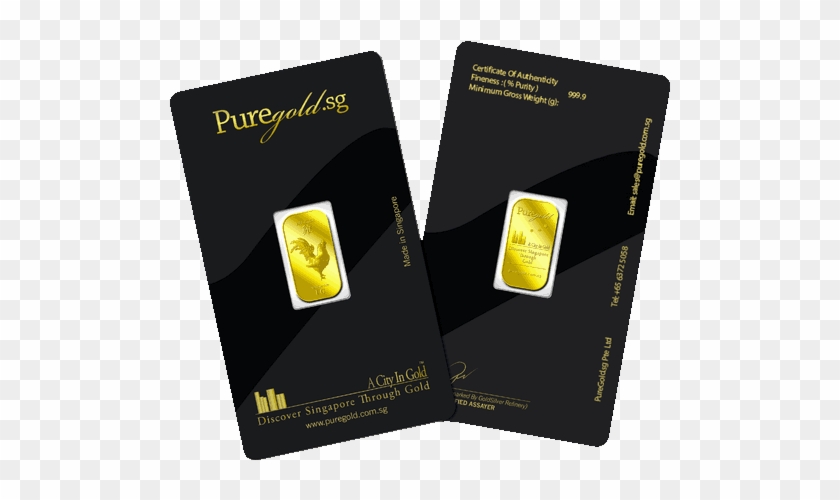 Gold Numismatic Puregold Year Of The Rooster Gold Bar - Puregold.sg (nex Mall) Clipart