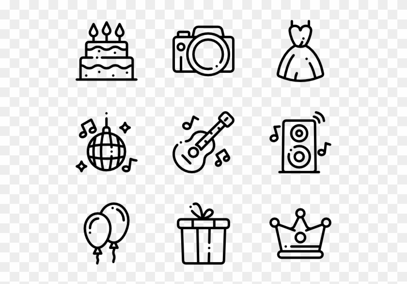 Birthday - Wedding Icons Clipart #1408214